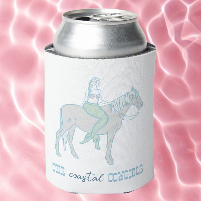 Coastal cowgirl Mermaid bachelorette  Can Cooler (Creator Uploaded)