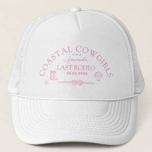 Coastal Cowgirl Nautical Western Bachelorette Trucker Hat