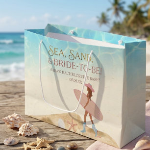 Coastal Cowgirl Sea Sand Beach Bachelorette party Large Gift Bag