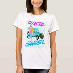 Coastal Cowgirl Trend Funny Design Art T-Shirt