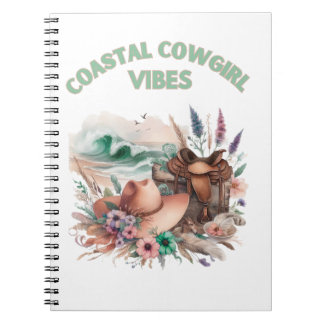 Coastal cowgirl vibes,floral, feminine hoodie notebook