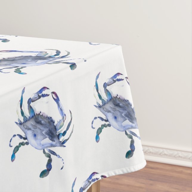 Coastal Crab Beach Decor Tablecloth (In Situ)