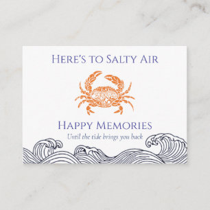 Coastal Crab Guesthouse Thank You Card