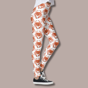 Coastal Crab pattern Leggings