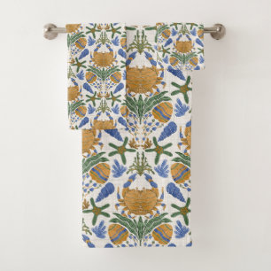 Coastal Crab & Shell Towel Set