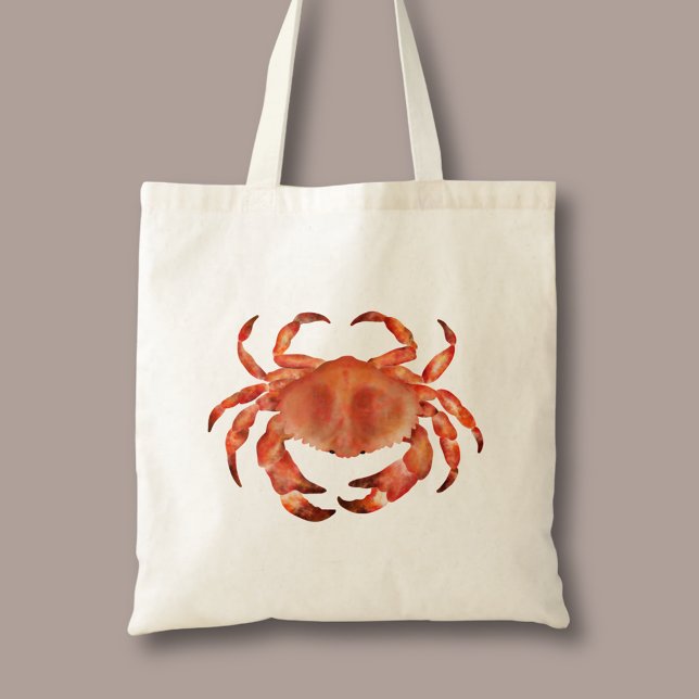 Coastal crab tote bag (Crab crustacean tote bag)
