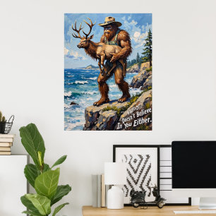 Coastal Curiosity: Bigfoot and the Elk Poster