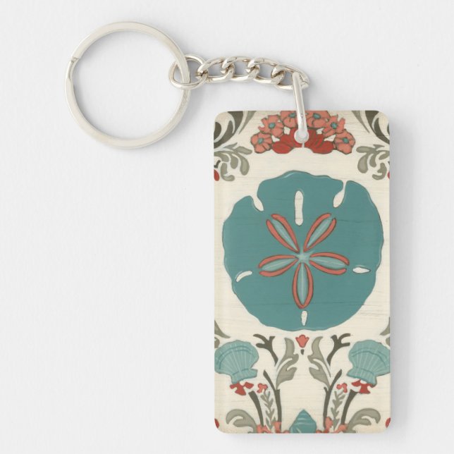 Coastal Damask I Key Ring (Front)