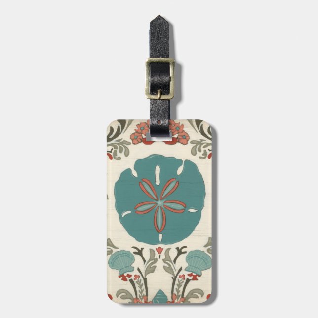Coastal Damask I Luggage Tag (Front Vertical)