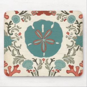 Coastal Damask I Mouse Mat