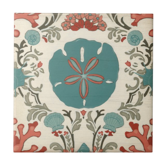 Coastal Damask I Tile (Front)