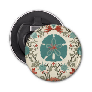 Coastal Damask II Bottle Opener
