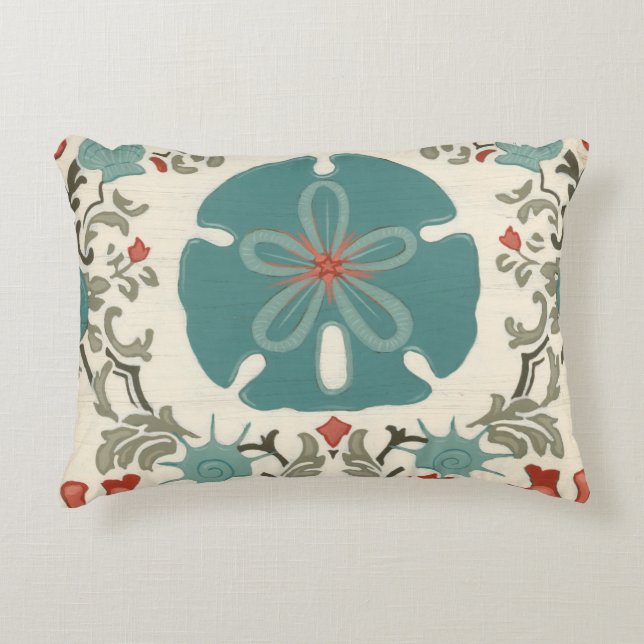 Coastal Damask II Decorative Cushion (Front)