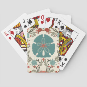Coastal Damask II Playing Cards