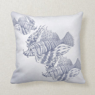 Coastal Decor Blue fish Cushion