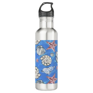 Coastal Decor Seashell Ocean Water 710 Ml Water Bottle