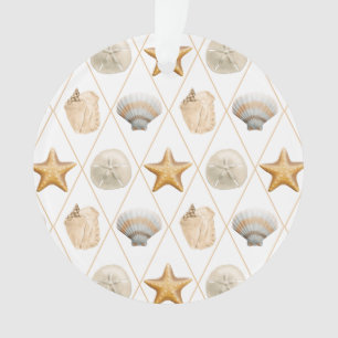 Coastal Decor Seashell Pattern Ornament