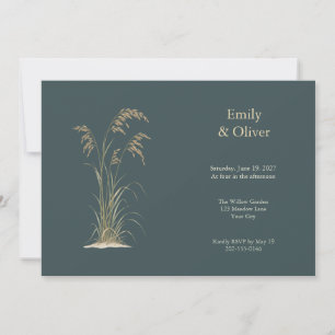 Coastal Dune Grass Wedding Invitation