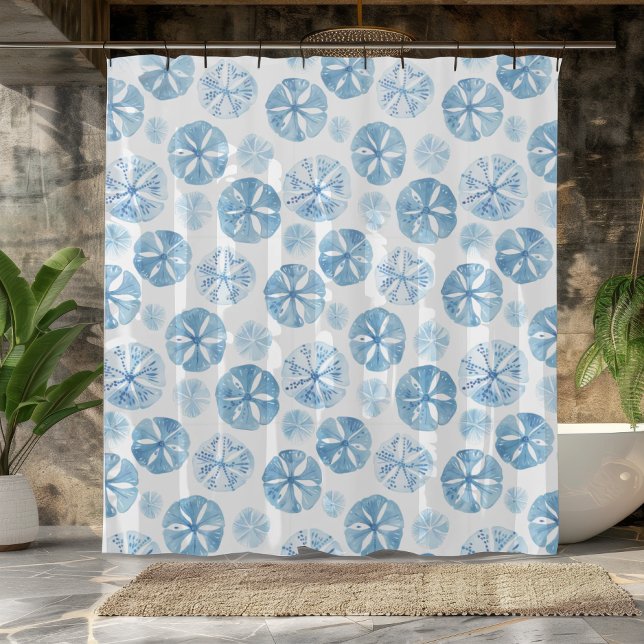 Coastal Elegance Sand Dollar Shower Curtain. Shower Curtain (Creator Uploaded)