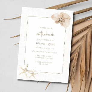 Coastal Elegance Seaside Wedding  Invitation