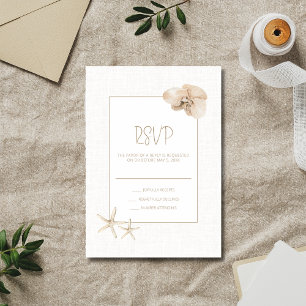Coastal Elegance Seaside Wedding  RSVP Card