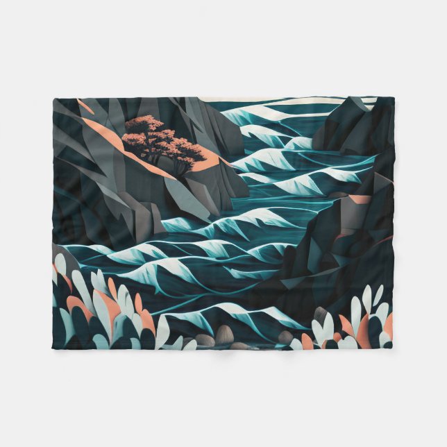 Coastal Energy Fleece Blanket (Front (Horizontal))