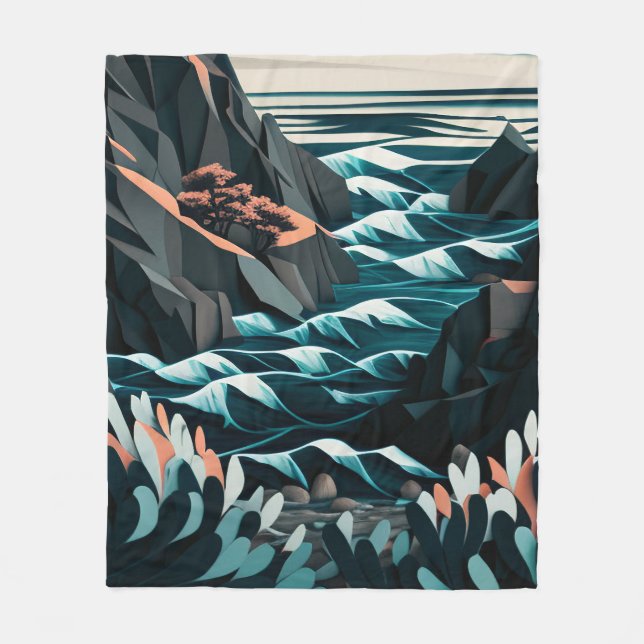 Coastal Energy Fleece Blanket (Front)