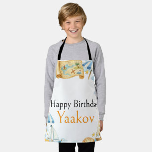Coastal Explorer 4th Birthday Kids Apron