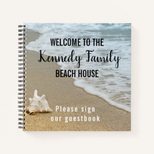 Coastal Family Beach House Welcome Guest Book