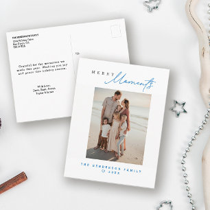 Coastal Family Beach vacation Custom Holiday Photo Postcard