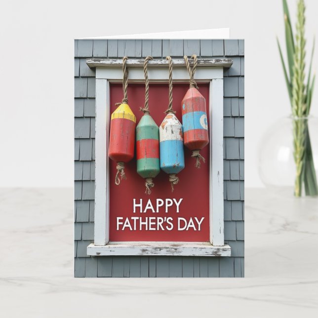 Coastal Fathers Day Decor Card (Front)