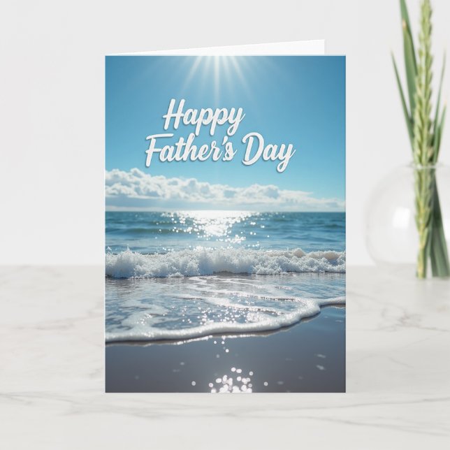 Coastal Fathers Day Greeting Card (Front)