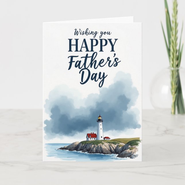 Coastal Fathers Day Wish Card (Front)