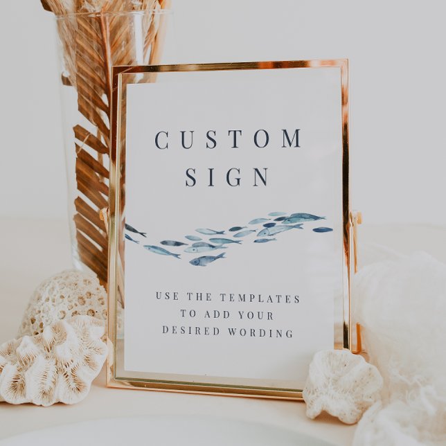 Coastal Fish Editable 8x10 Wedding Sign Template (Creator Uploaded)
