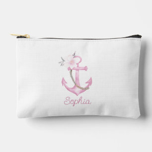 Coastal Floral Anchor Toiletry Bag Nautical Trav