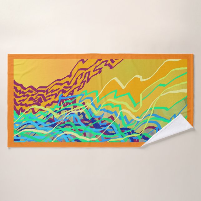 Coastal Frequencies 2a Art Towel (Bath Towel)