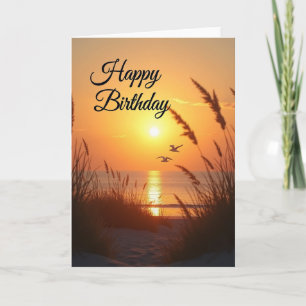 Coastal Glow Birthday Card