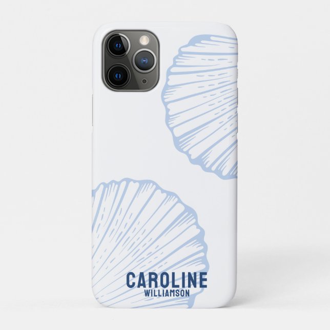 Coastal granddaughter nautical blue seashell Case-Mate iPhone case (Back)
