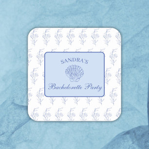 Coastal Grandma Beach Bach Bachelorette Party Square Sticker