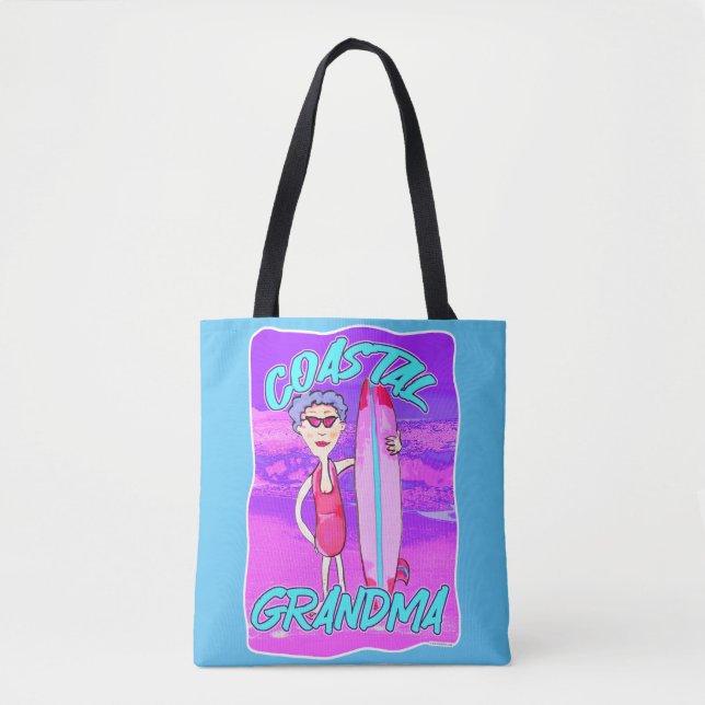 Coastal Grandma Beach Trend Aesthetic Tote Bag (Front)