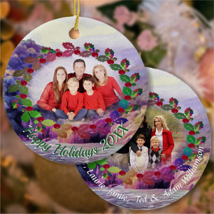 Coastal Happy Holidays 1620 Ceramic Tree Decoration