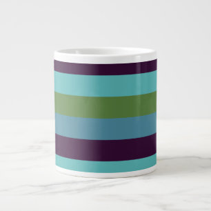 Coastal harmony stripes large coffee mug
