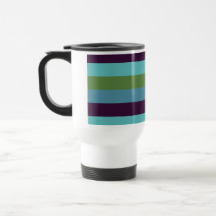 Coastal harmony stripes travel mug