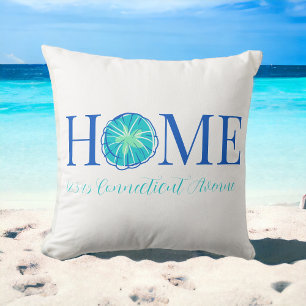 Coastal HOME Sand Dollar Custom Address Cushion
