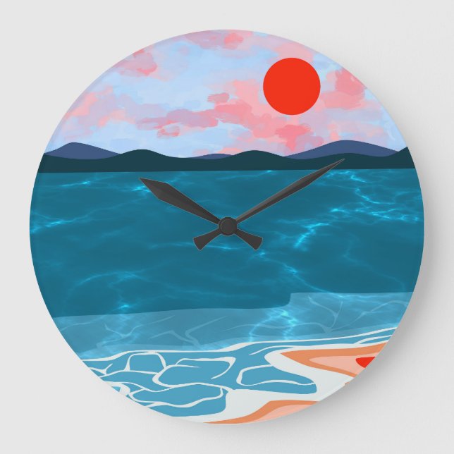 Coastal Hues Large Clock (Front)