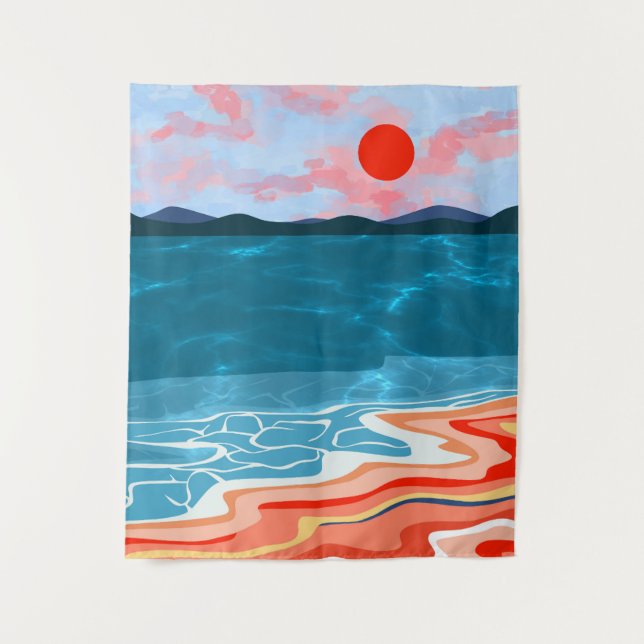 Coastal Hues Tapestry (Front)