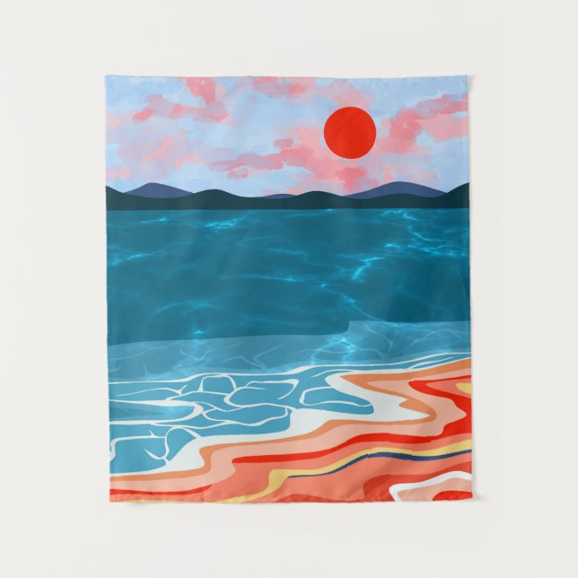 Coastal Hues Tapestry (Front)
