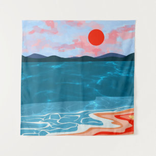 Coastal Hues Tapestry