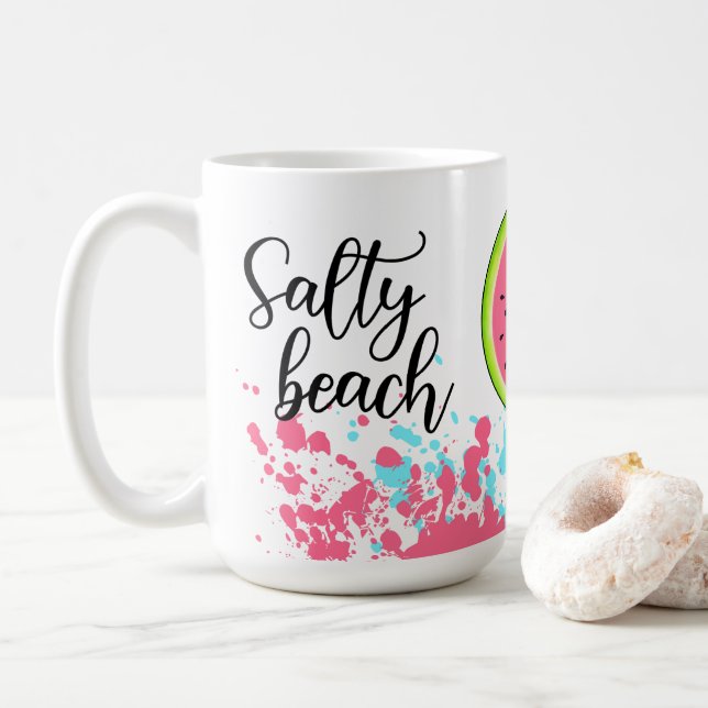 Coastal-Inspired Coffee Mug (With Donut)