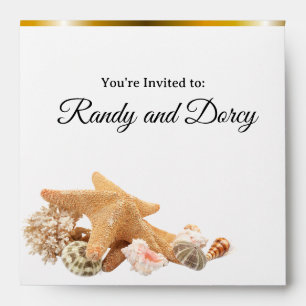 Coastal invitation envelope. envelope